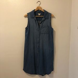 J. Crew Sleeveless Denim Shift Dress